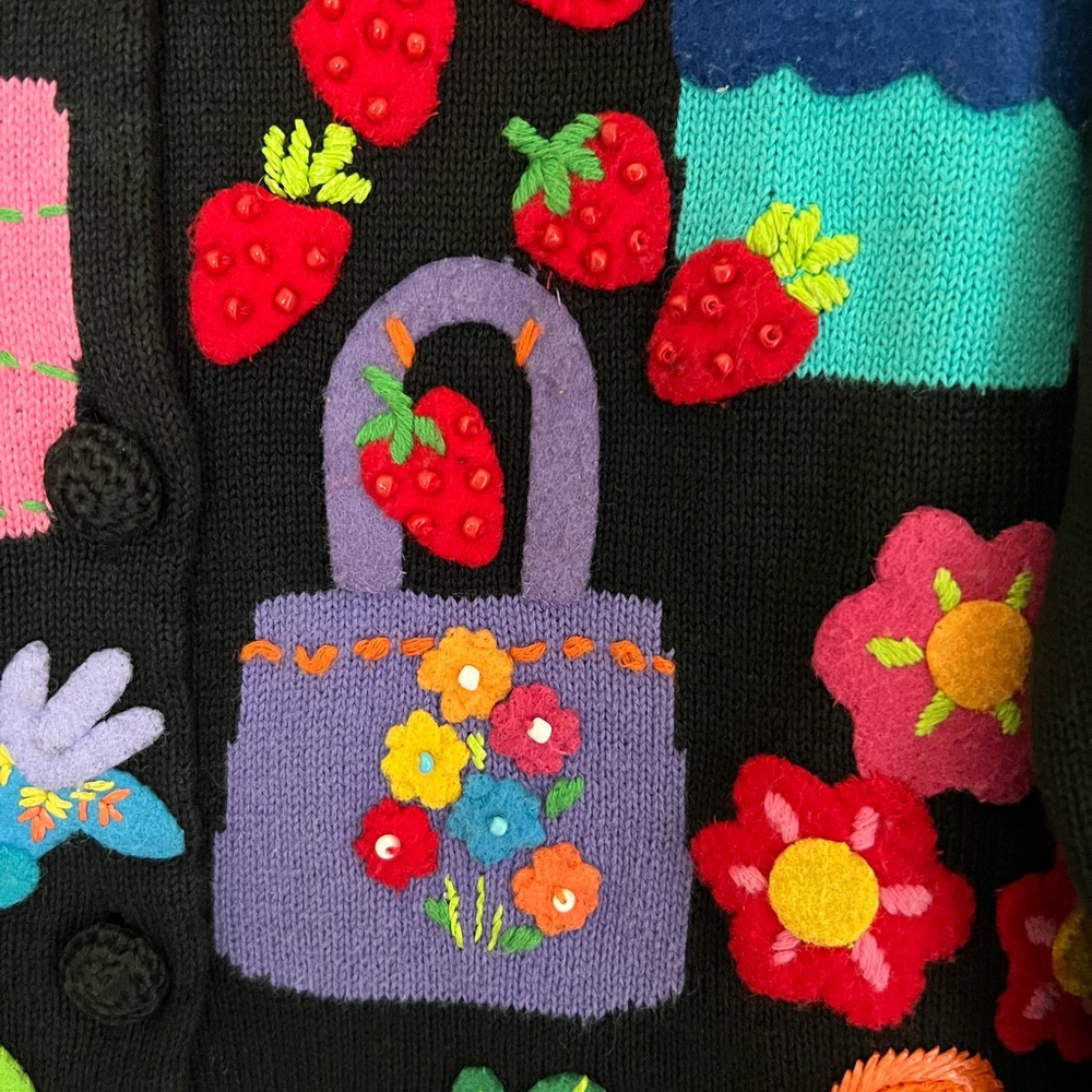 Michael Simon Vintage Garden Cardigan size small - Picture 6 of 8